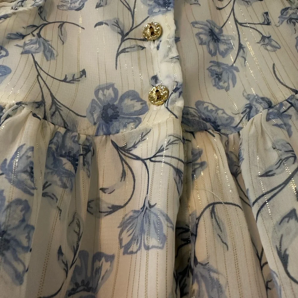 Floral Blue and White Dress - Picture 11 of 12
